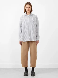Aldea Oversized Button Down Cream and Black Stripe<Apiece Apart New