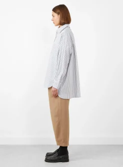 Aldea Oversized Button Down Cream and Black Stripe<Apiece Apart New