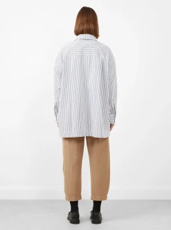 Aldea Oversized Button Down Cream and Black Stripe<Apiece Apart New