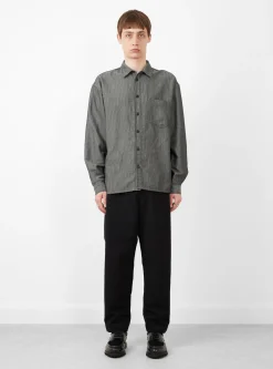 Alva Skate Wool Blend Seersucker Trouser Black<YMC New