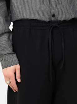 Alva Skate Wool Blend Seersucker Trouser Black<YMC New