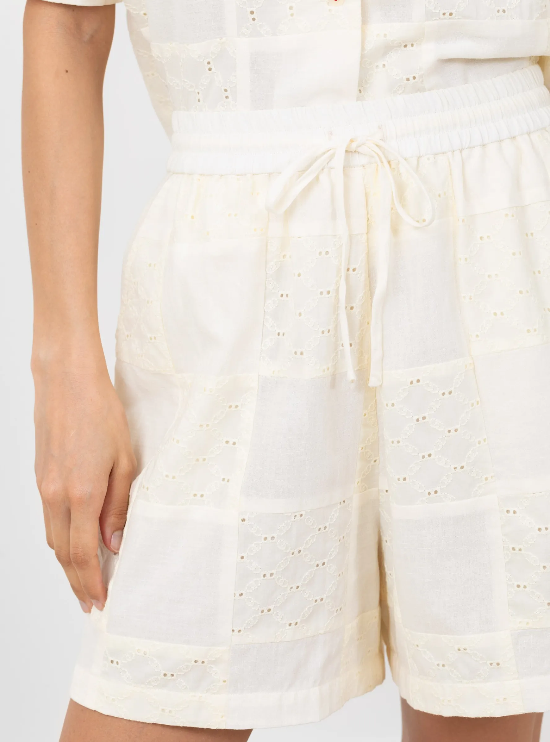 Annie Shorts Buttermilk Patchwork<Sideline Fashion