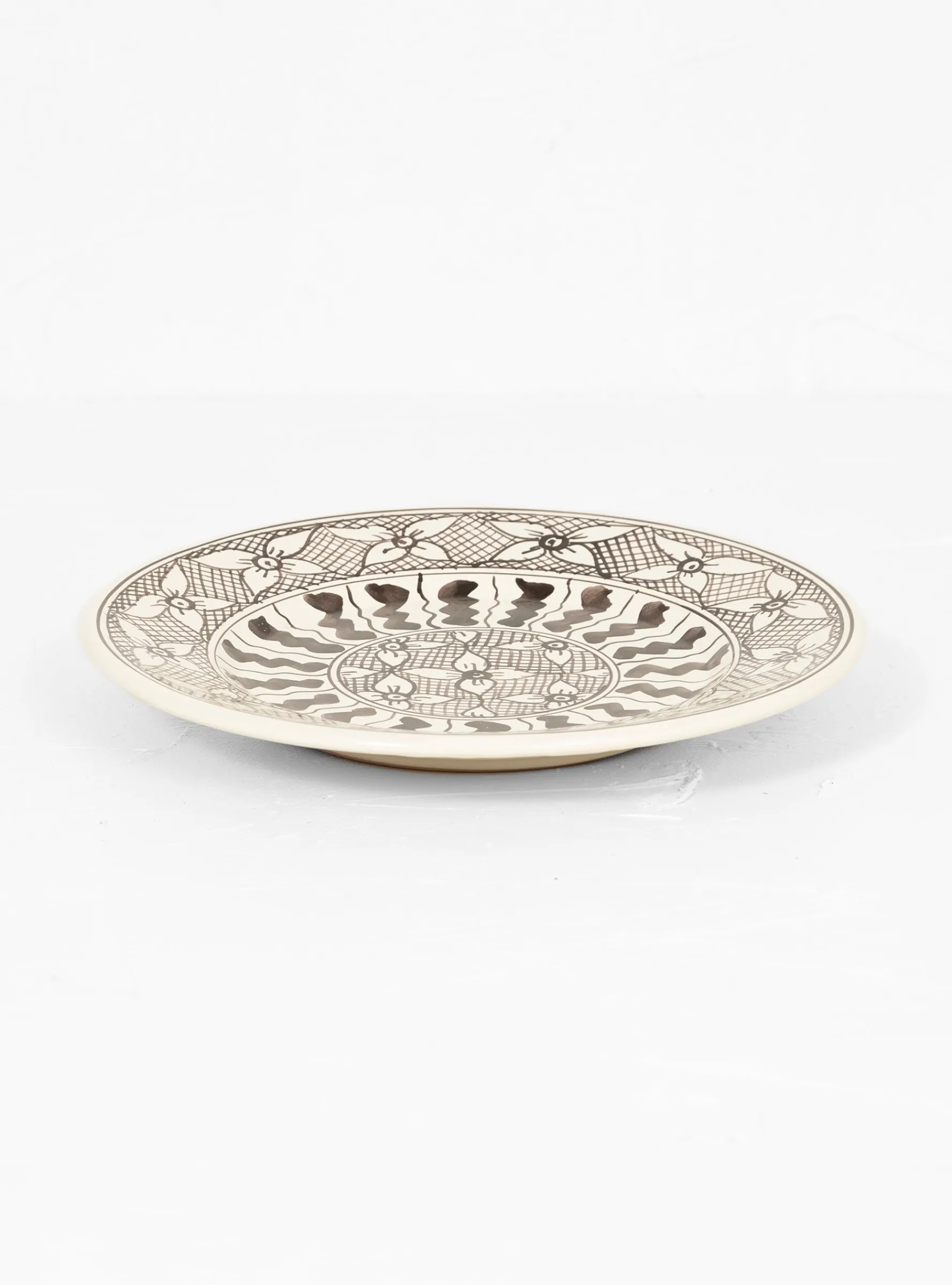 Arab Plate Brown<Enza Fasano Ceramiche Online