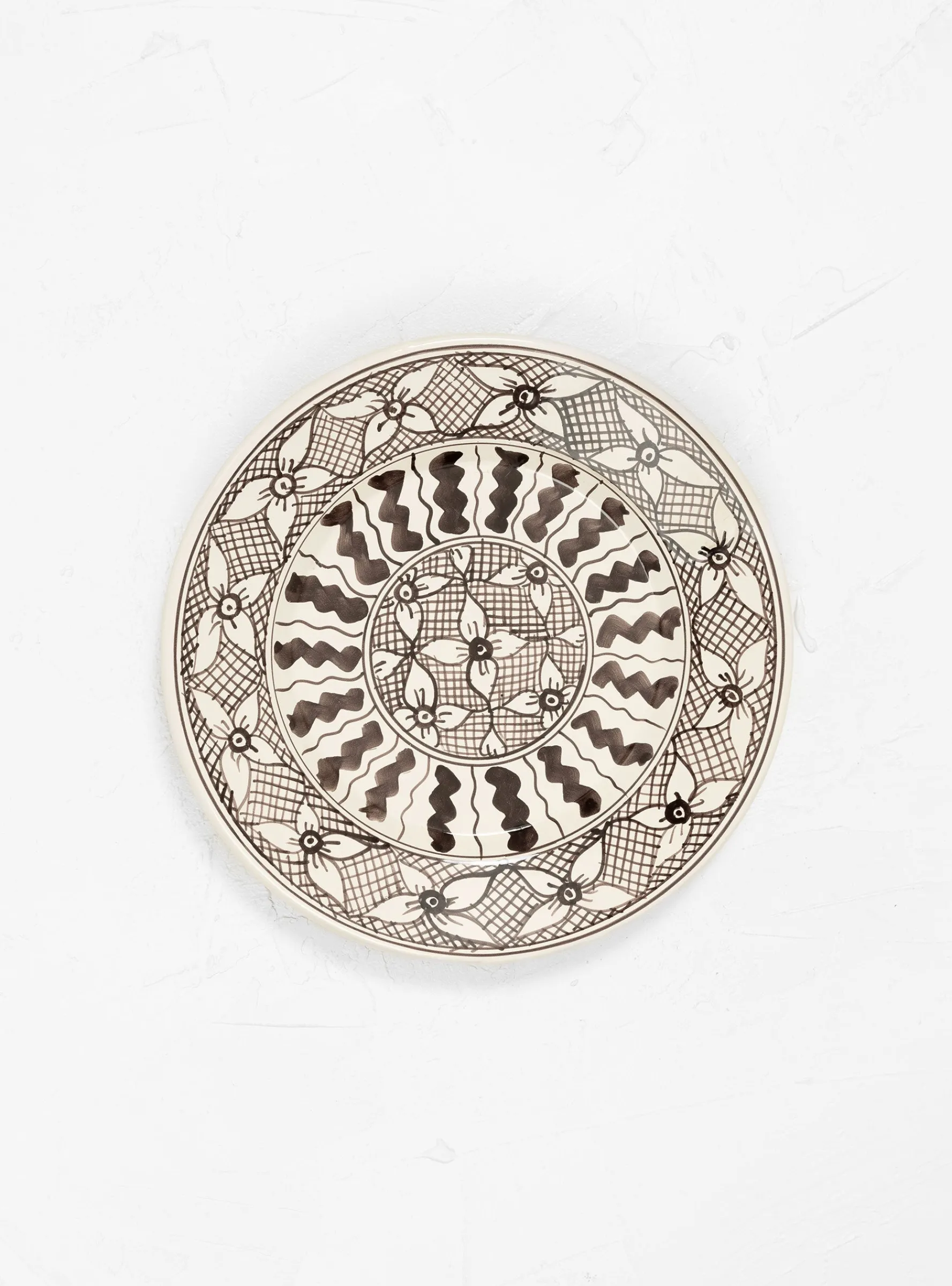 Arab Plate Brown<Enza Fasano Ceramiche Online