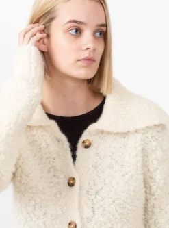 Ashley Cardigan Bouclé Alpaca Ivory<Rejina Pyo Outlet