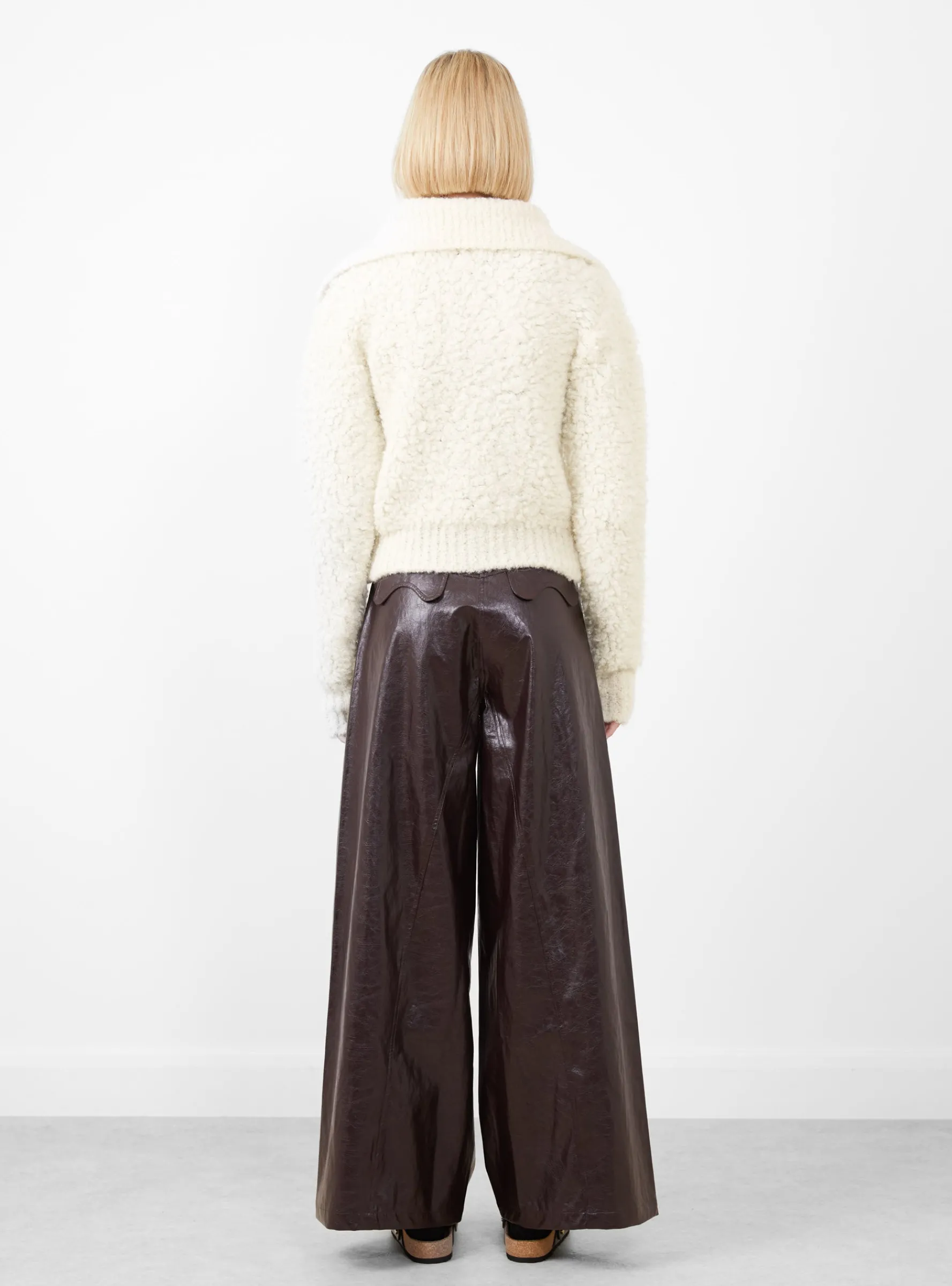Ashley Cardigan Bouclé Alpaca Ivory<Rejina Pyo Outlet