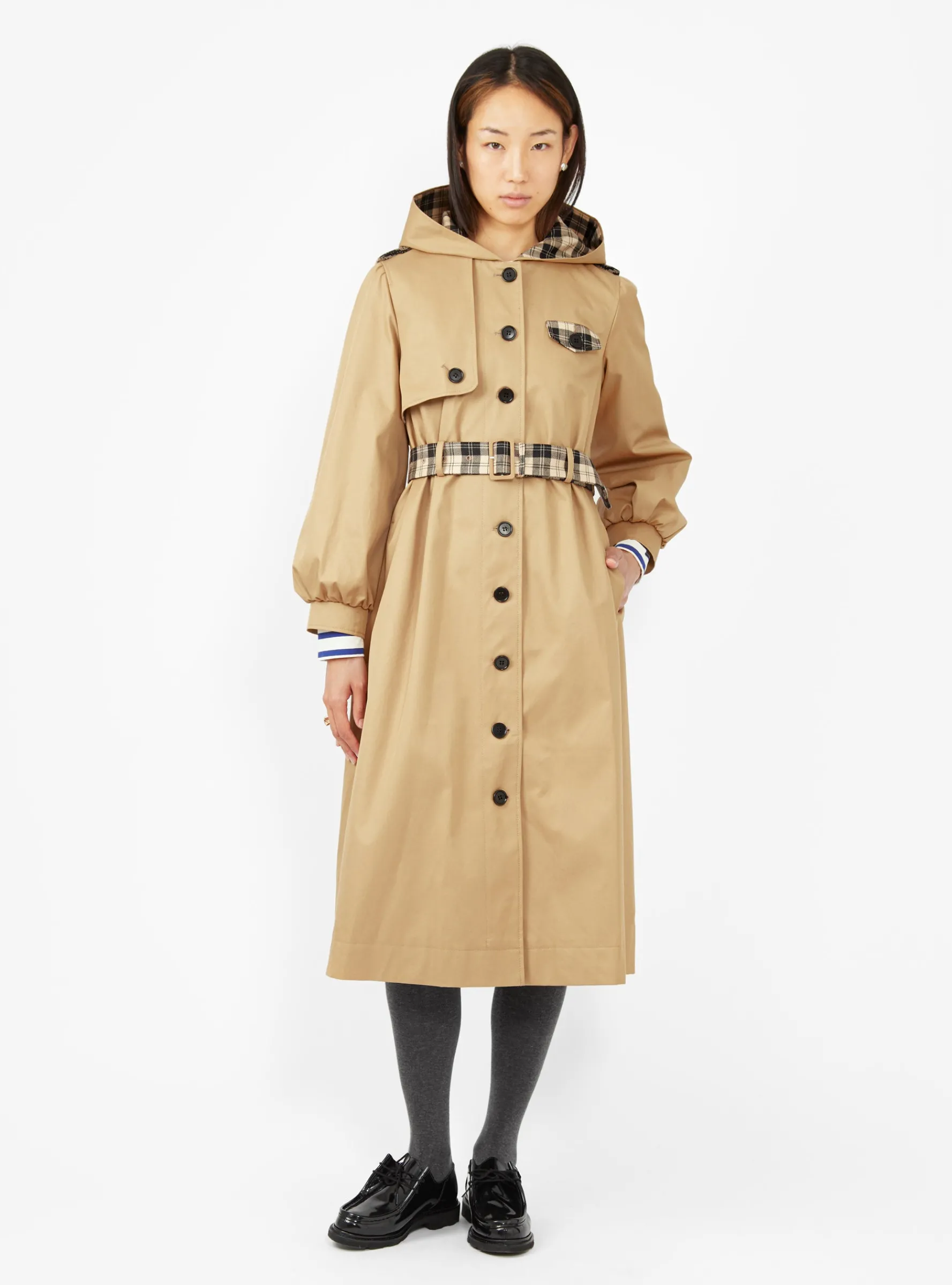Aspen Trench Coat Camel & Black<Shrimps Best