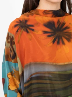 Asymmetric Top Multi<Anntian Fashion