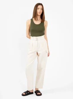 Athletic Rib Knit Tank Top Caspar Green<Bassike Discount