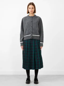 Atomic Zig Zag Cardigan Grey<YMC Hot