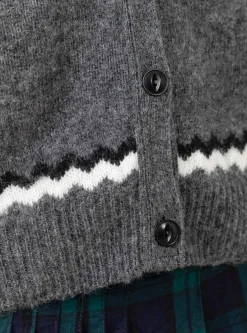 Atomic Zig Zag Cardigan Grey<YMC Hot