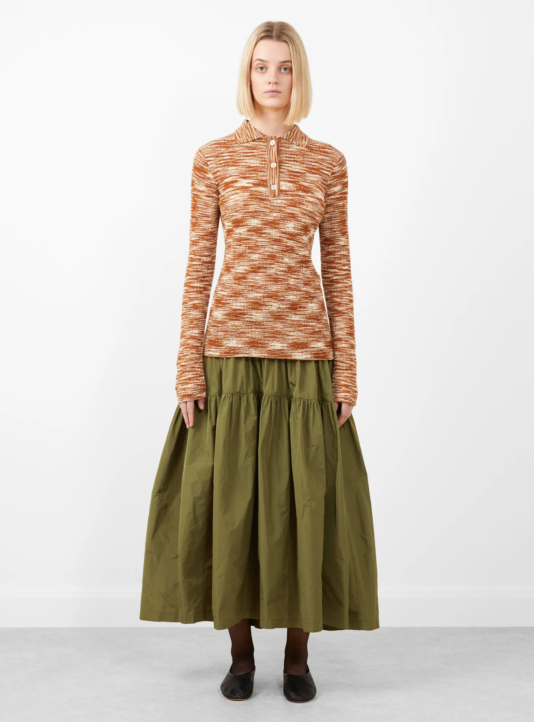 Avril Polo Burnt Orange Spacedye<Rachel Comey Hot