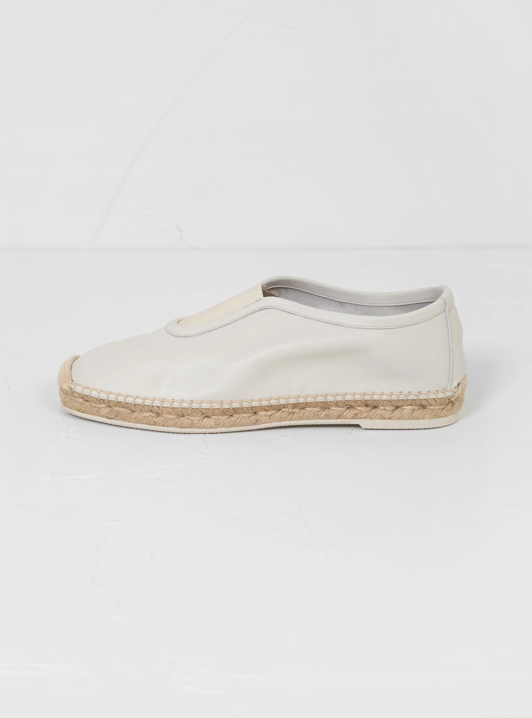 Azarbe Leather Espadrille Off White<Hereu Fashion