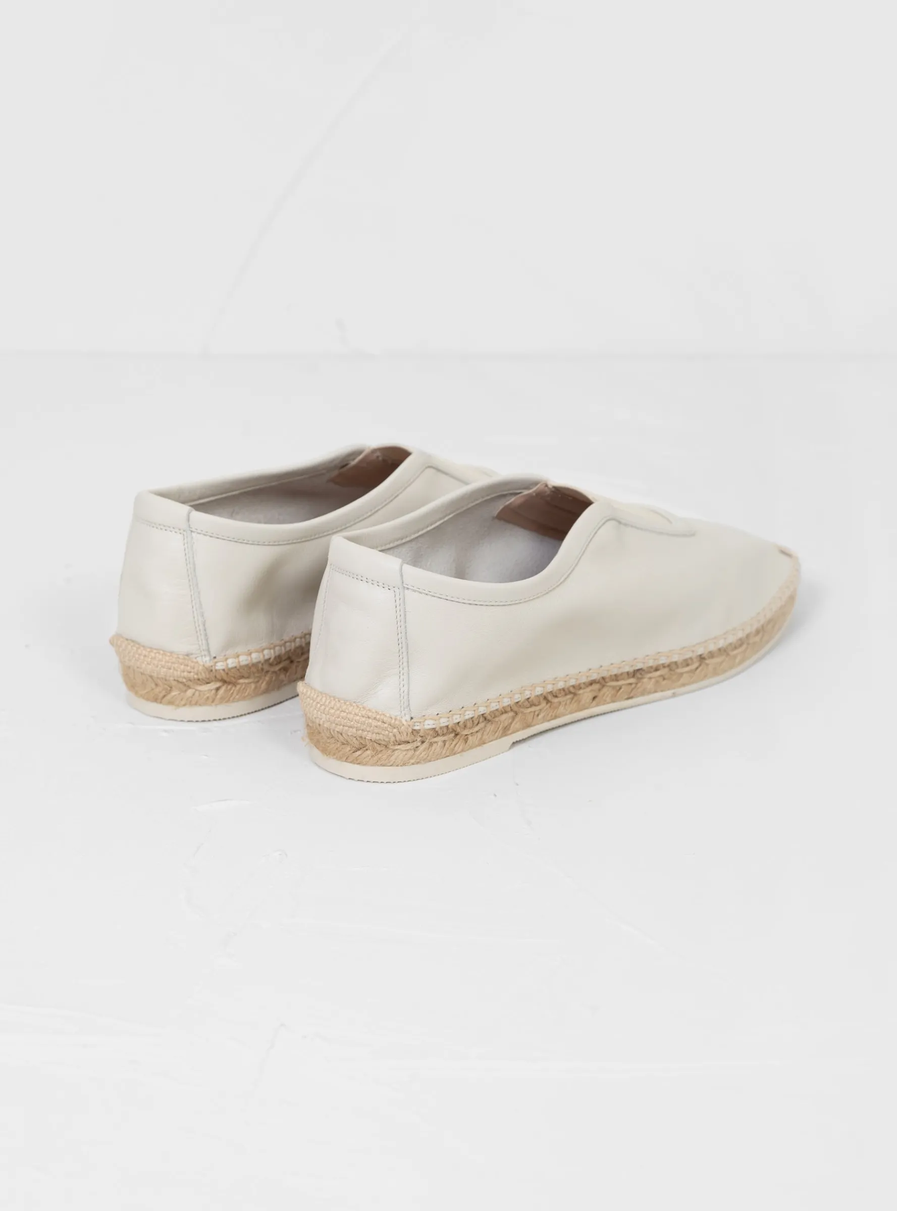 Azarbe Leather Espadrille Off White<Hereu Fashion