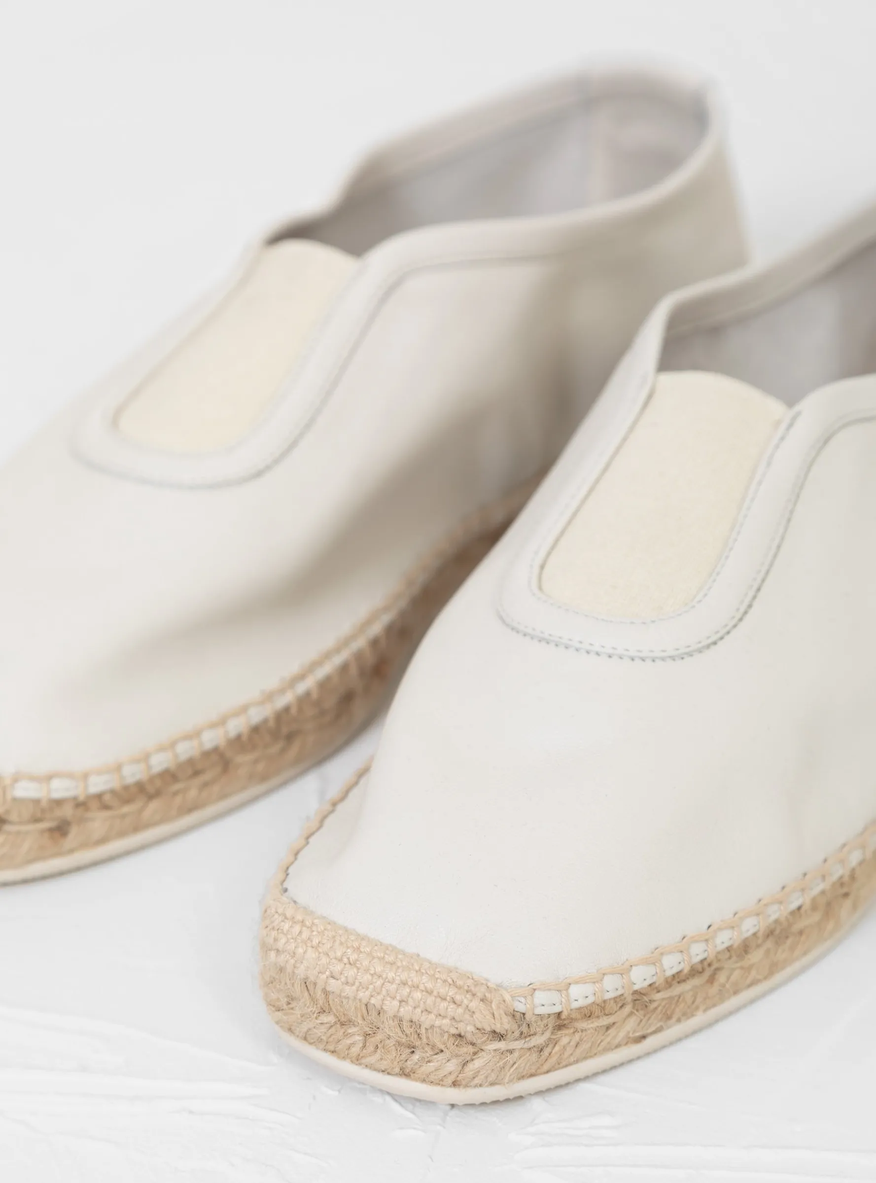 Azarbe Leather Espadrille Off White<Hereu Fashion