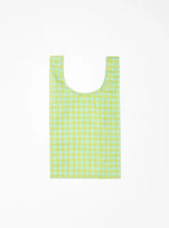 Baby Tote Bag Mint Green Pixel Gingham<BAGGU Hot