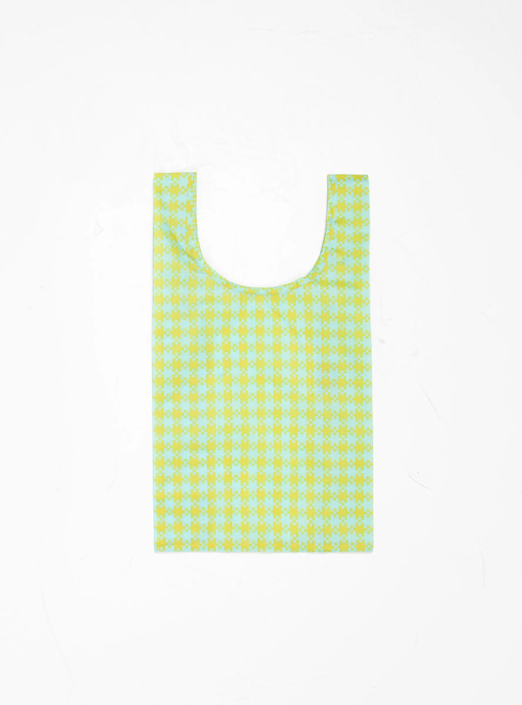 Baby Tote Bag Mint Green Pixel Gingham<BAGGU Hot