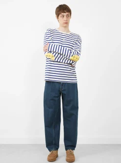 Baggy 5 Pocket Pants Dark Blue Damage<CIOTA Clearance