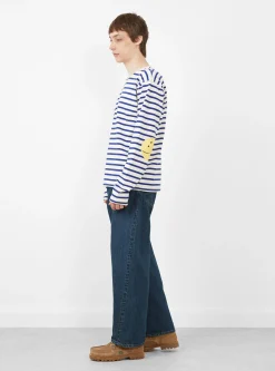 Baggy 5 Pocket Pants Dark Blue Damage<CIOTA Clearance