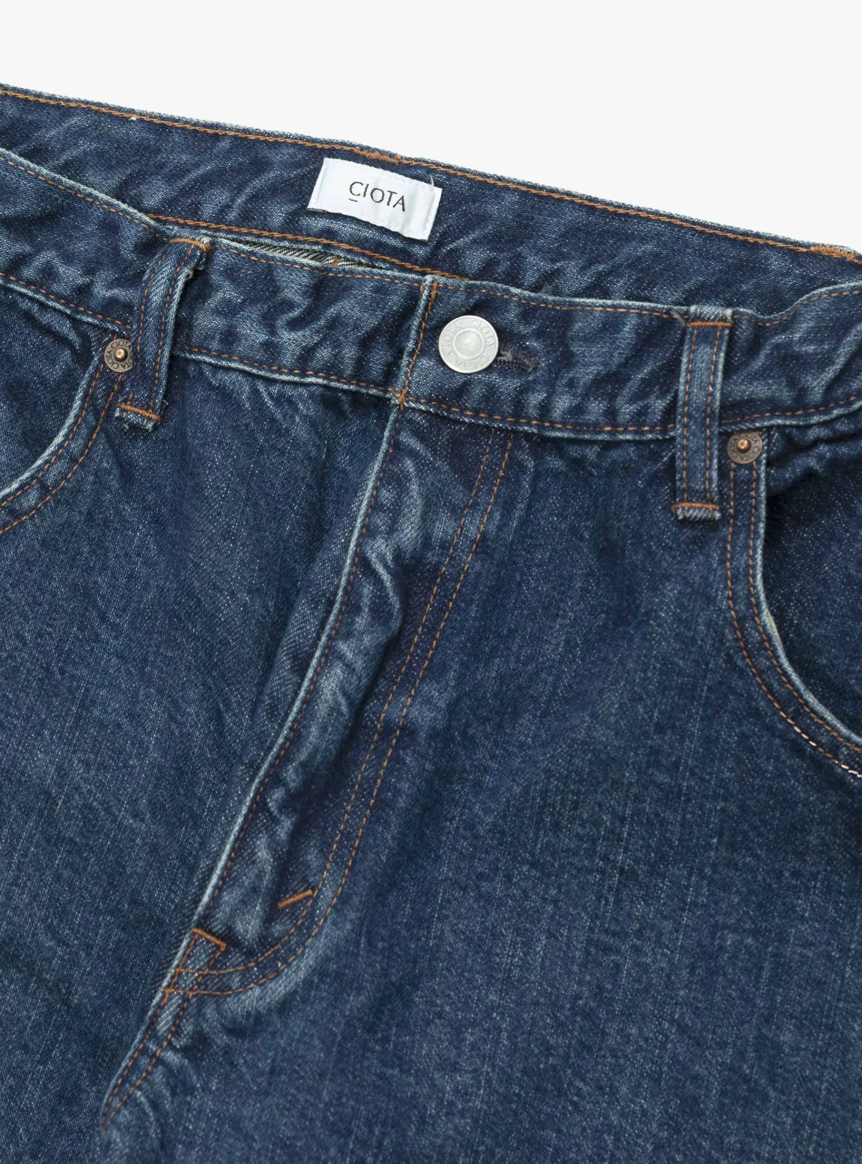 Baggy 5 Pocket Pants Dark Blue Damage<CIOTA Clearance