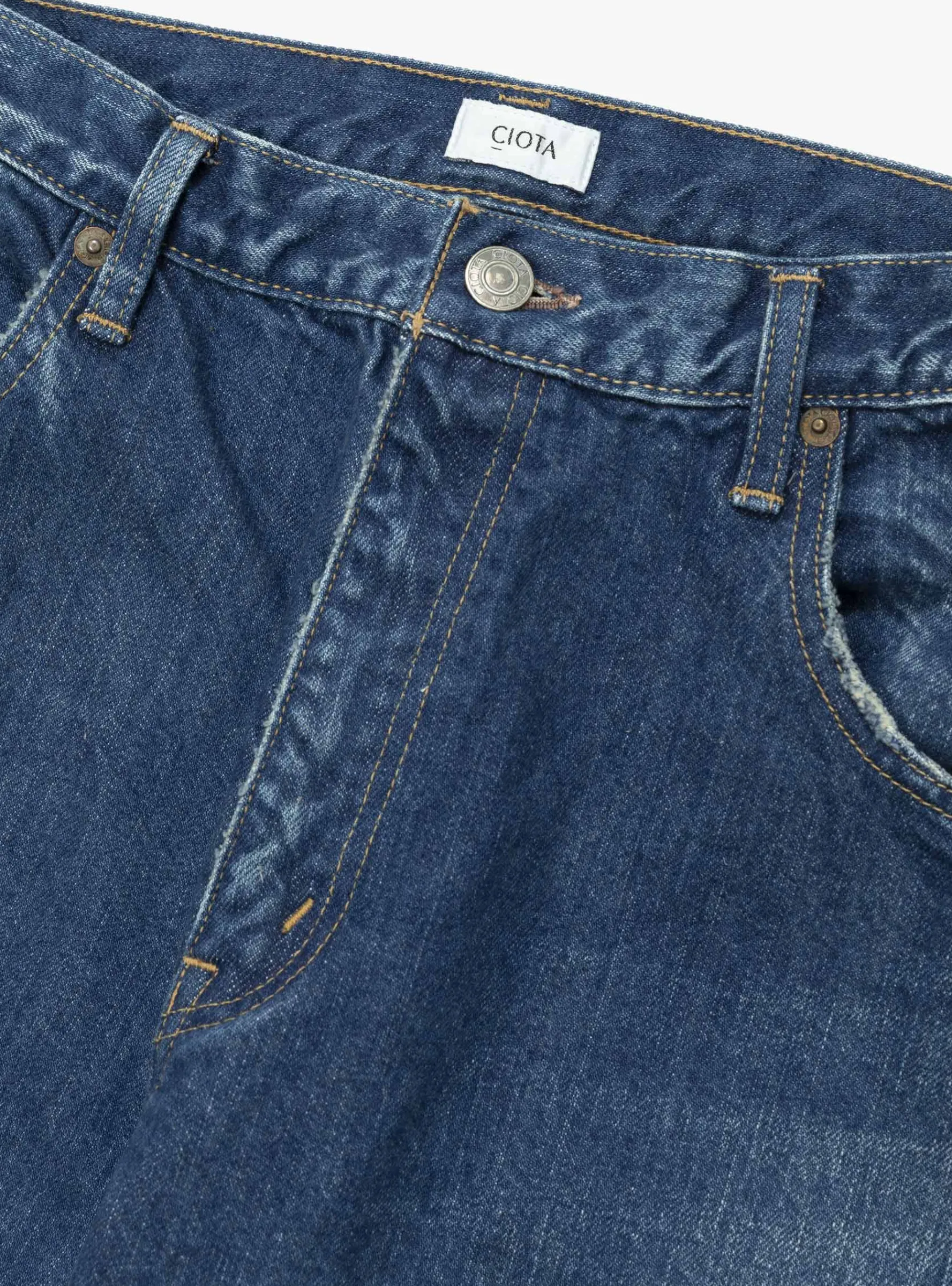 Baggy 5 Pocket Pants Medium Dark Blue Damage<CIOTA New