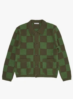 Baker Cardigan Green<YMC Fashion