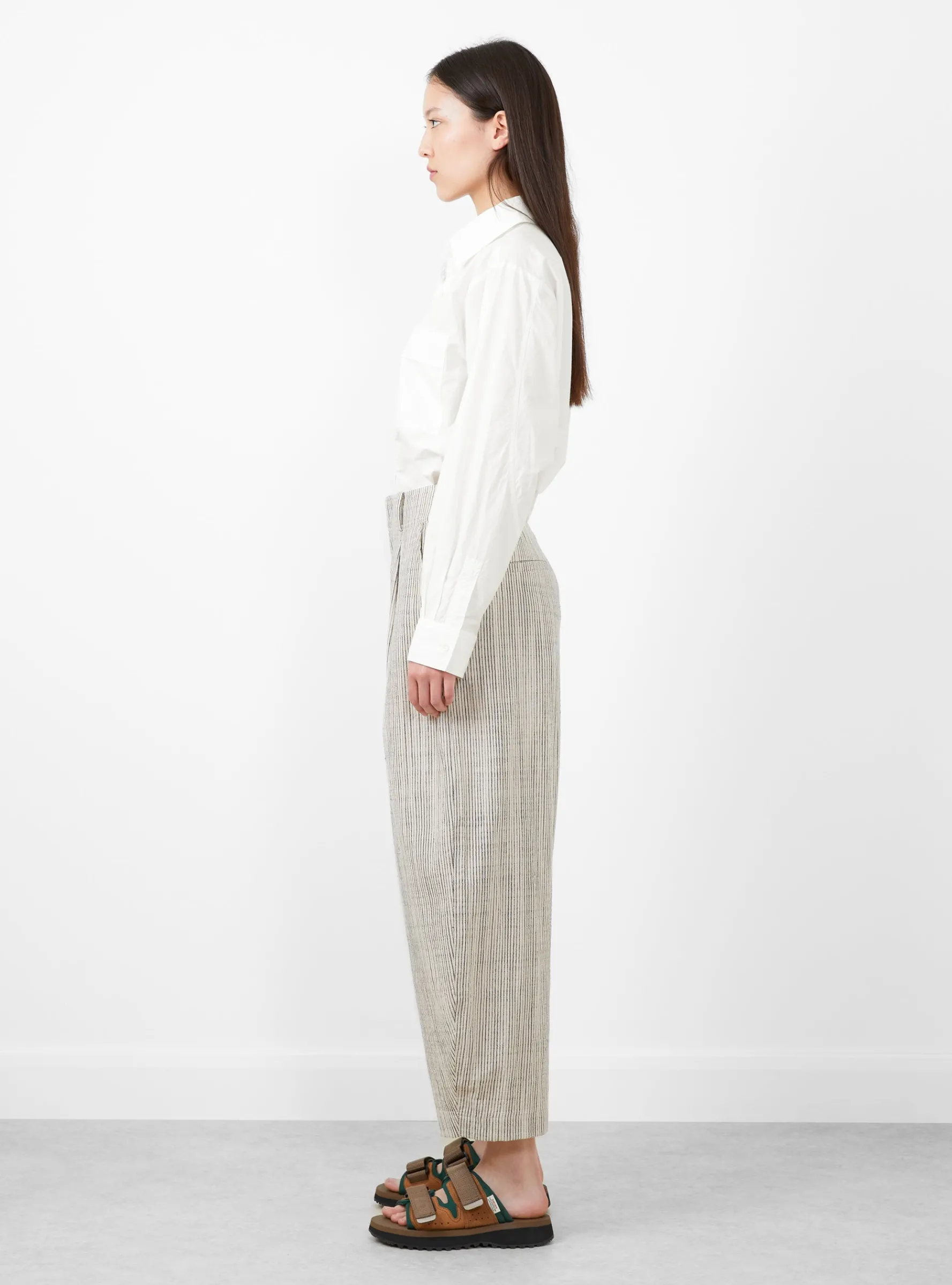 Bari Crop Trousers Cream Pin Stripe<Apiece Apart Outlet