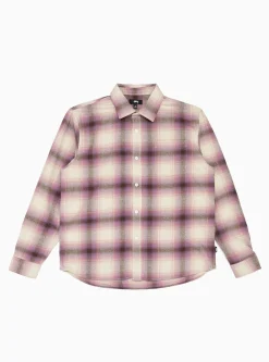Bay Plaid Shirt Berry<Stussy Clearance
