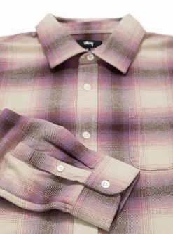 Bay Plaid Shirt Berry<Stussy Clearance