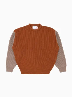 Beacon Merino Wool Crew Sweater Rust & Earth<The English Difference Outlet
