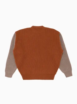 Beacon Merino Wool Crew Sweater Rust & Earth<The English Difference Outlet