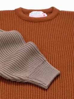 Beacon Merino Wool Crew Sweater Rust & Earth<The English Difference Outlet