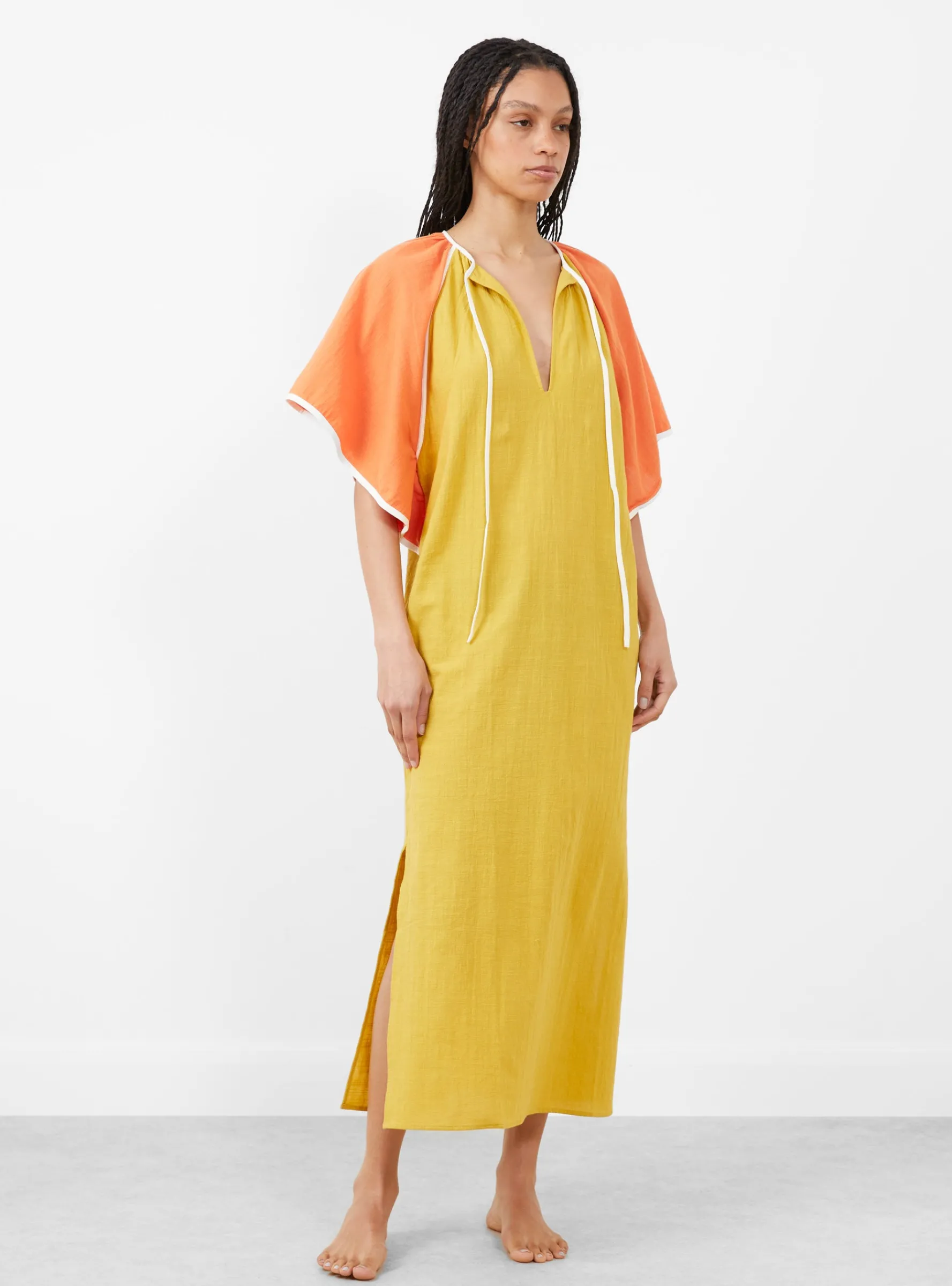Beth Zephyr Dress Orange Khaki<Mapoesie Clearance