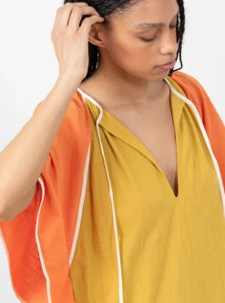 Beth Zephyr Dress Orange Khaki<Mapoesie Clearance