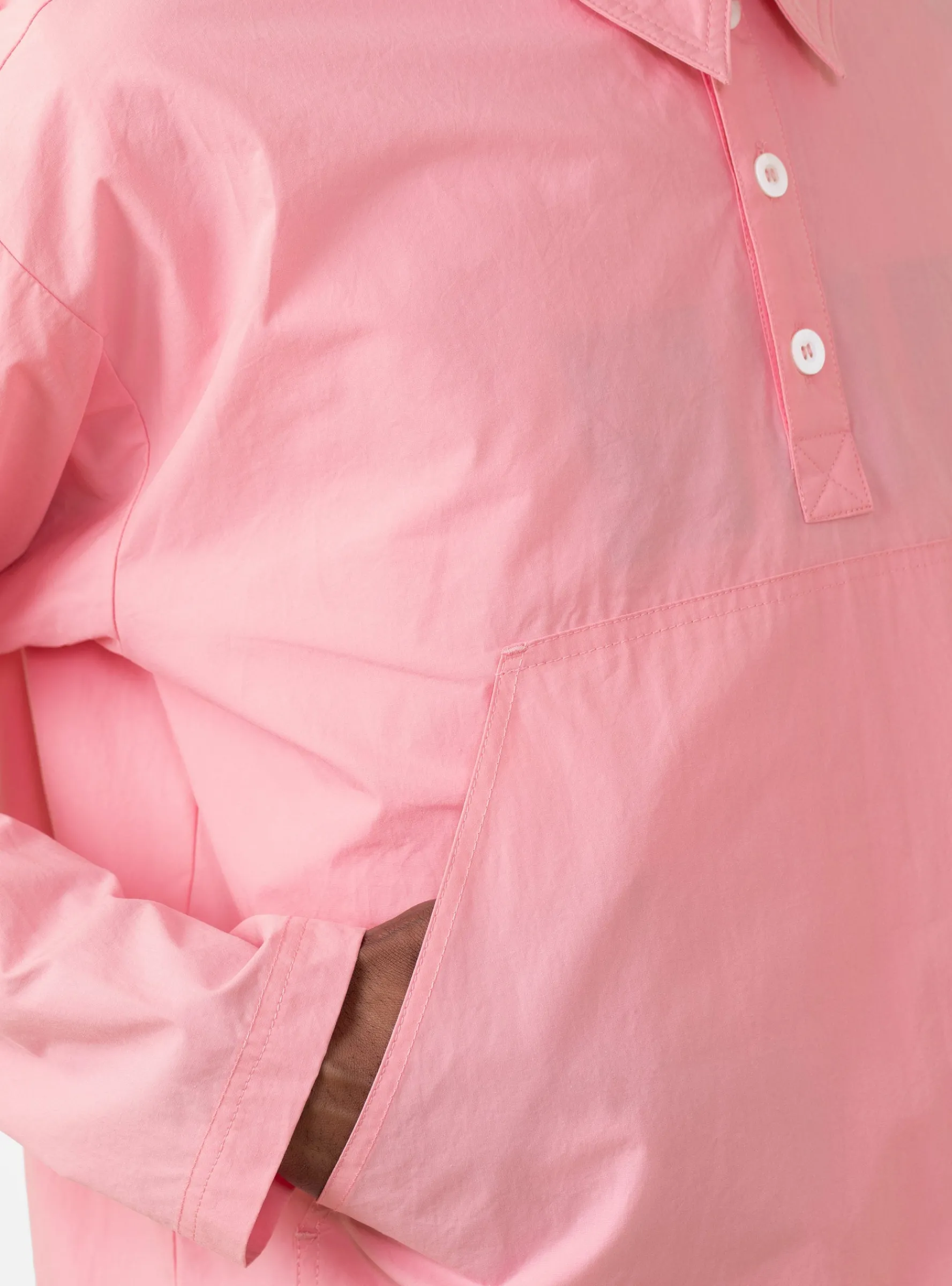 Big Pocket Smock Shirt Pink<Brother Brother New