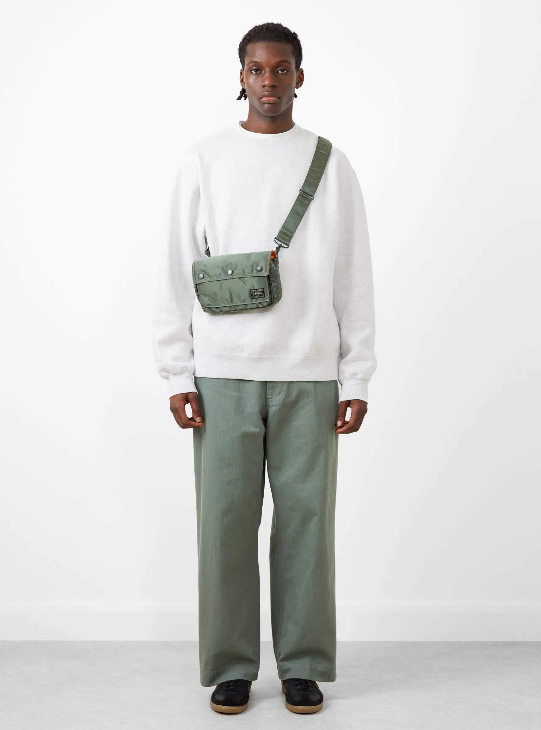 Bio-Nylon TANKER Envelope Bag Sage Green<Porter Yoshida & Co. Hot