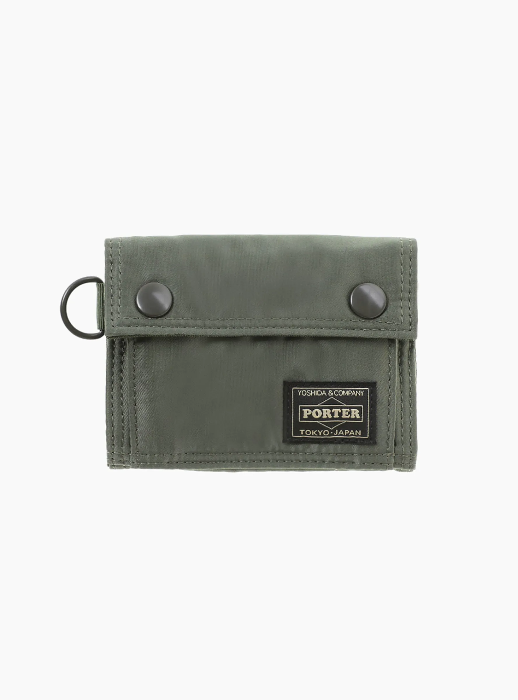 Bio-Nylon TANKER Pocket Wallet Medium Sage Green<Porter Yoshida & Co. New