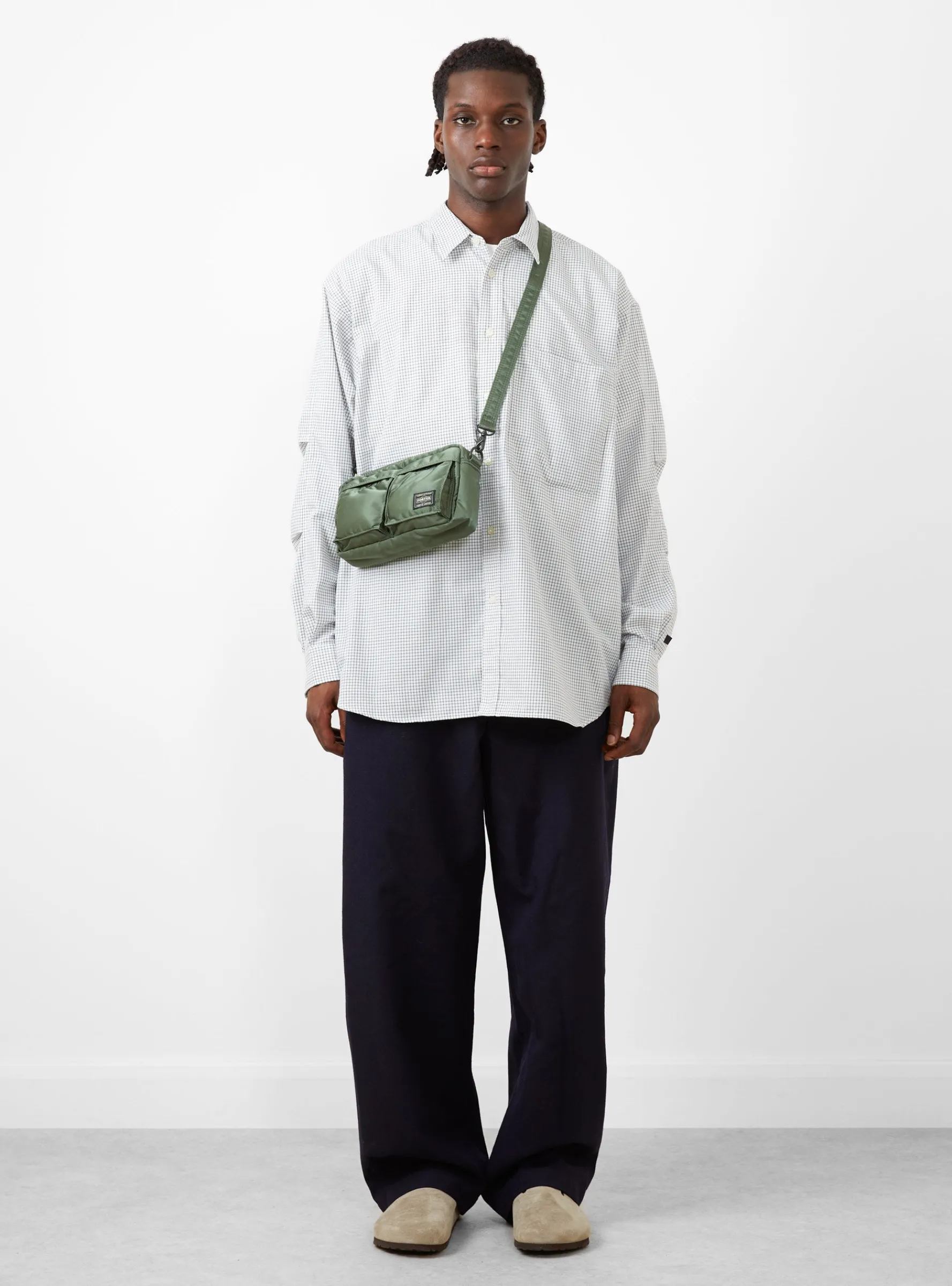 Bio-Nylon TANKER Sling Bag Sage Green<Porter Yoshida & Co. Outlet