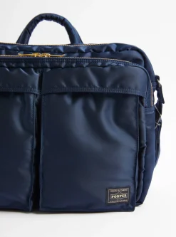 Bio-Nylon TANKER Sling Bag w/ Zip Navy (XL)<Porter Yoshida & Co. Fashion