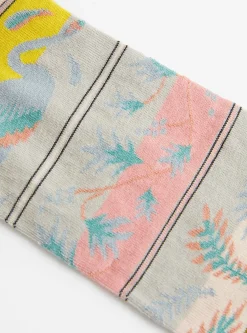 Blacklight Socks Rose Bud Swan<Bonne Maison Clearance