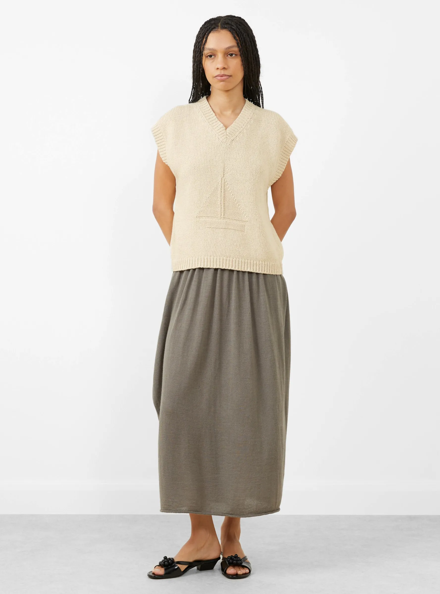 Boat Knit Vest Ecru<Cawley Hot