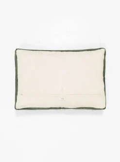 Border Cushion Natural/Green<POMAX Clearance
