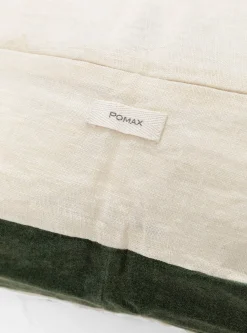 Border Cushion Natural/Green<POMAX Clearance