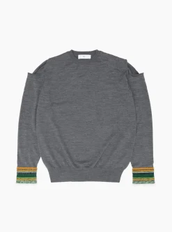 Border Knit Pullover Grey<TOGA VIRILIS Best