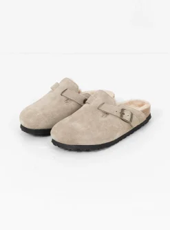 Boston Shearling Narrow Fit Taupe<Birkenstock Hot
