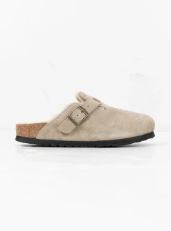 Boston Shearling Narrow Fit Taupe<Birkenstock Hot
