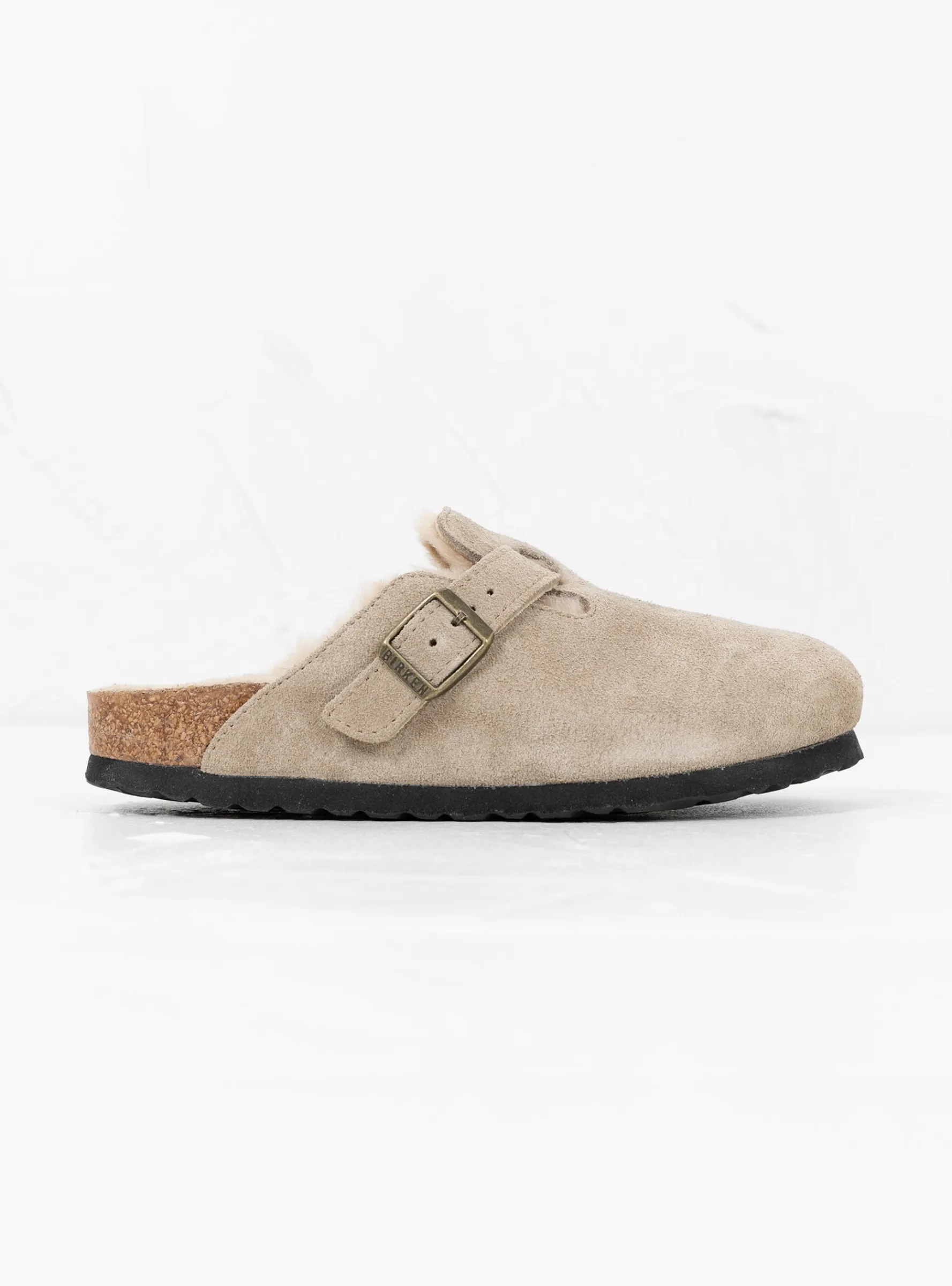Boston Shearling Narrow Fit Taupe<Birkenstock Hot