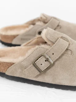 Boston Shearling Narrow Fit Taupe<Birkenstock Hot