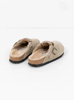 Boston Shearling Narrow Fit Taupe<Birkenstock Hot
