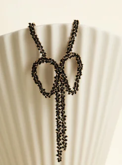 Bow Necklace Black<BEATRIZ PALACIOS New